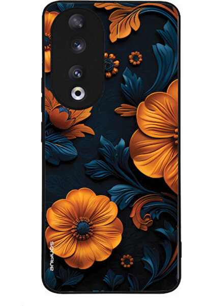 Other Θήκη Sonique Σειράς 3D Λουλουδιών για Honor 90 5G Πορτοκαλί 01