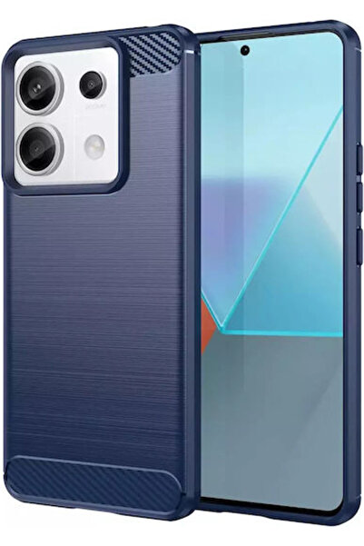 Hurtel Carbon Back Cover Silicone Blue (Redmi Note 13 Pro 4G / Poco M6 Pro 4G...