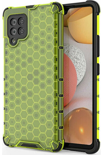 Hurtel Husă spate tip fagure din plastic verde (Galaxy A42)