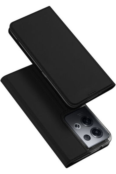 Dux Ducis Skin Pro Book Συνθετικό Δέρμα Μαύρο (Oppo Reno 8 Pro)