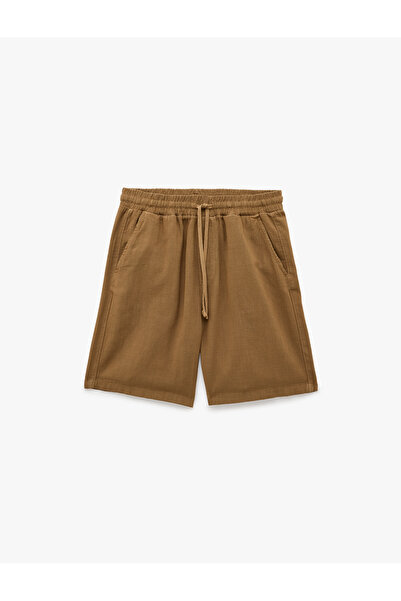 Koton Regular Fit Cotton Shorts with Pockets and Tie Waist