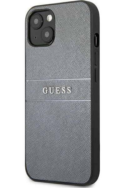 Guess Λουράκι Saffiano Πίσω Κάλυμμα Πλαστικό Γκρι (iPhone 13 mini) Κωδικός: G...