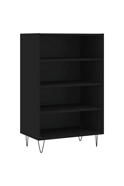 vidaxl Dulap înalt, negru, 57x35x90 cm, lemn compozit