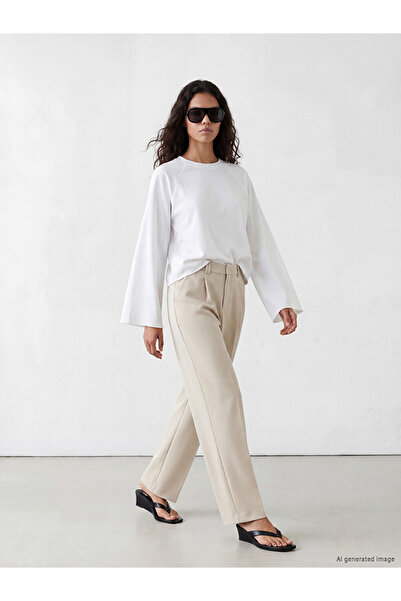 LC Waikiki Timeless Clothing & Timeless Choices Pleated Women's Fabric Trousers