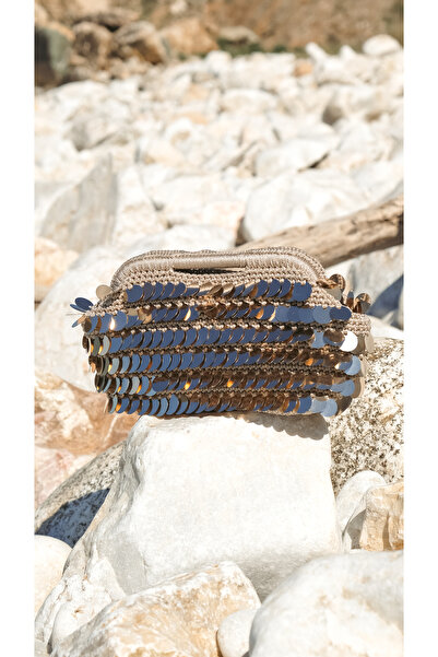 Anyelavita pullu clutch çanta