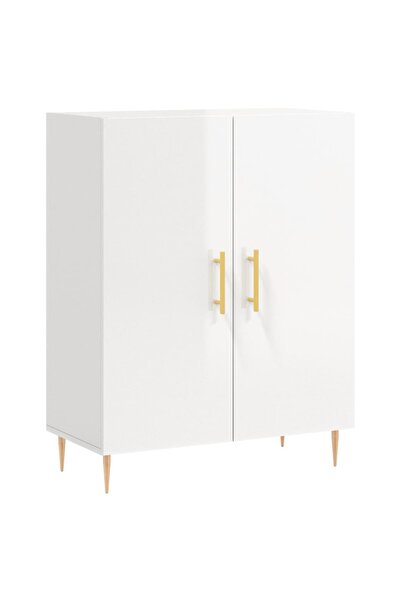 vidaxl Dulap, alb extralucios, 69,5x34x90 cm, lemn compozit