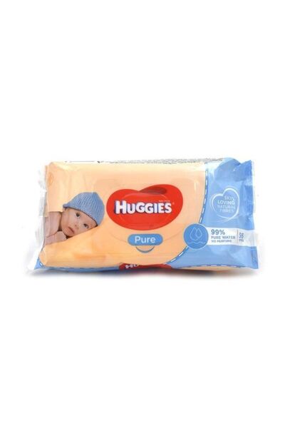 Huggies Pure Baby Wipes 56S