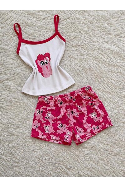 Gofeel My Little Pony Rarity Desenli Şık Alt Üst Kısa Takım