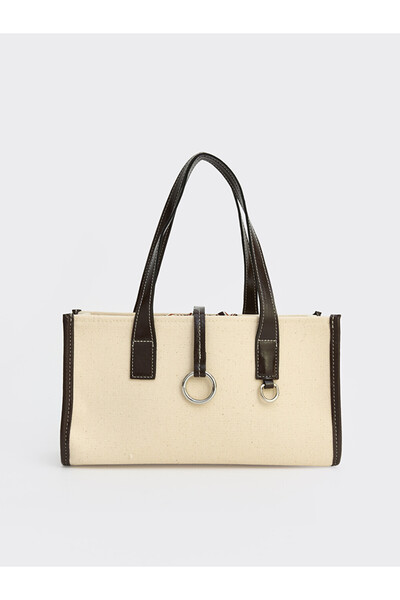 LC Waikiki Ecru canvas women's shoulder bag from gulis clothing
