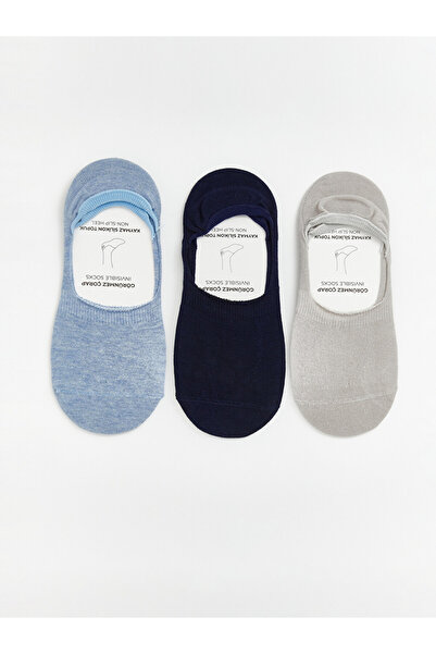 LC Waikiki Ecru Men's Ballerina Socks 3-Pack