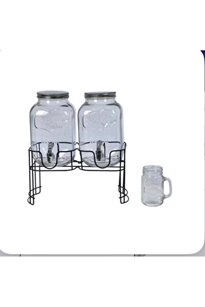 Generic Striped Design Drink Dispenser with Small Cups