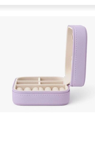 PEKPLUS Mini Jewelry Box Travel Type Jewellery Case Necklace Ring Earring Organizer Jewelry Organizer 10X10X5Cm
