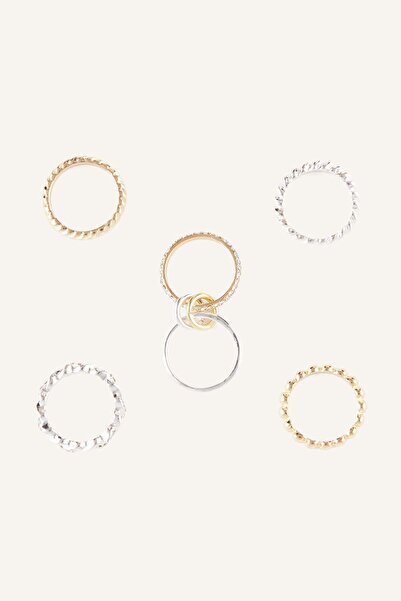 DeFacto Women's 5-Piece Ring I1275Axns