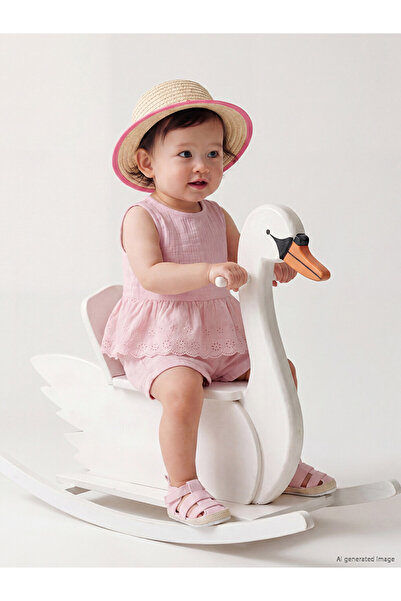 LC Waikiki Esvab • Modern & Distinctive Scallop Detailed Baby Girl Muslin Blo...