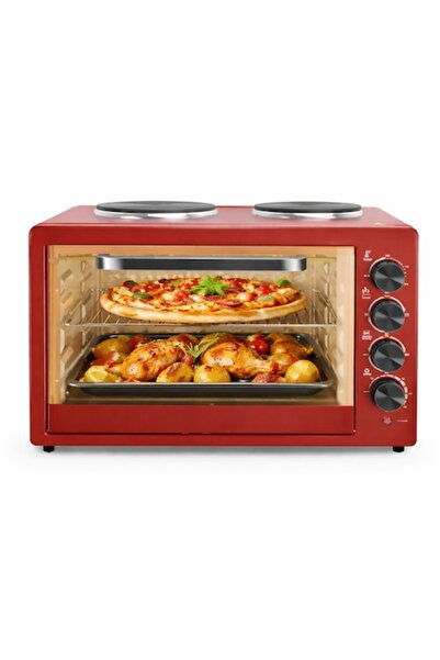 HALEY 2-in-1 Electric Cooking Station, 48L oven + integrated double hob, 2000...