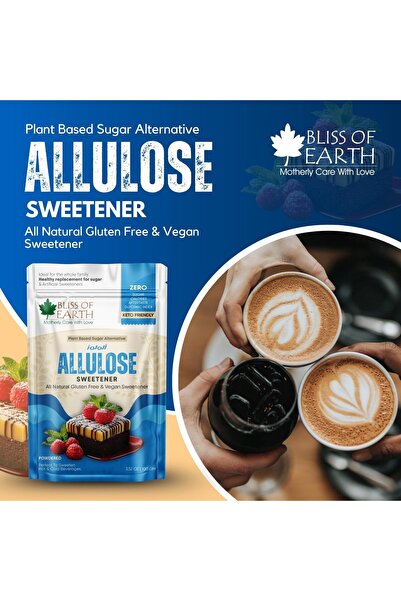 Bliss of Earth Allulose Sweetener, 100g – Zero Calorie Keto Sweetener, Natural Sugar Substitute