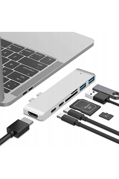 Co2 Adaptor Hub USB-C USB Thunderbolt HDMI 4K pentru Macbook Pro Air