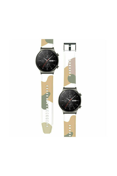 Hurtel Λουράκι Σιλικόνης Μαύρο Καμουφλάζ (7) (Huawei Watch GT2 Pro)