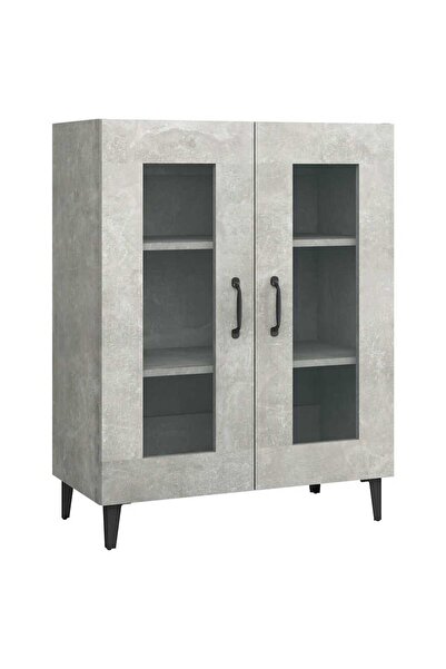 vidaxl Dulap, gri beton, 69,5x34x90 cm, lemn compozit
