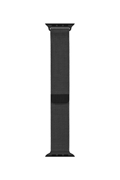Crong Milano Λουράκι Premium από Ανοξείδωτο Ατσάλι Μαύρο (Apple Watch 44/45/4...