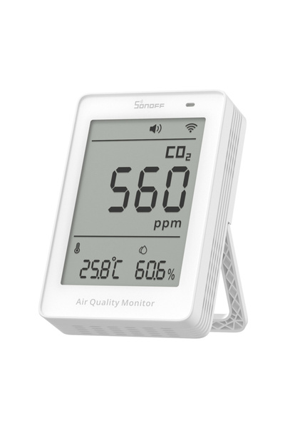Sonoff Sawf-08P Detector de CO2 în aer cu Wi-Fi și ecran LCD pentru automatiz...
