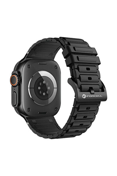 Forcell Λουράκι Σιλικόνης Μαύρο (Apple Watch 38/40/41 χιλ.)