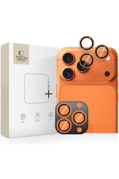 Tech-Protect Camring Fit+ Προστατευτική Μεμβράνη Κάμερας Πορτοκαλί για το iPh...