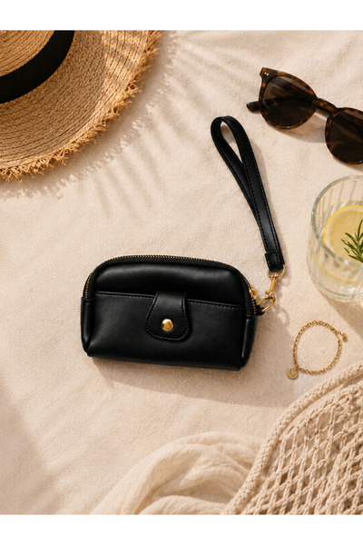 Velora Handbags Bilek Askılı Fermuarlı Kadın Cüzdanı – Kartlık ve Telefon Böl...