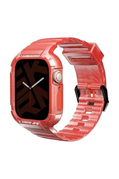 Skinarma Λουράκι+Θήκη Saito 2 σε 1 για Apple Watch 45/44mm Κόκκινο