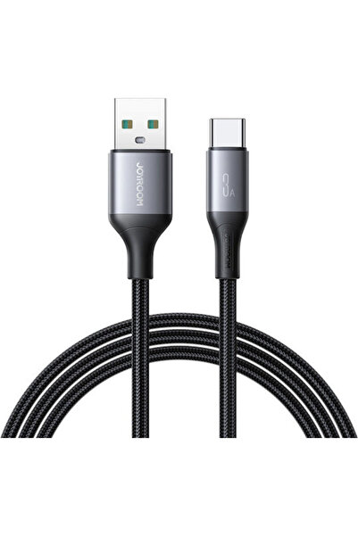 Joyroom S-A28 Καλώδιο USB 2.0 Flash USB-C Αρσενικό σε USB-C 30W PD Μαύρο 1μ