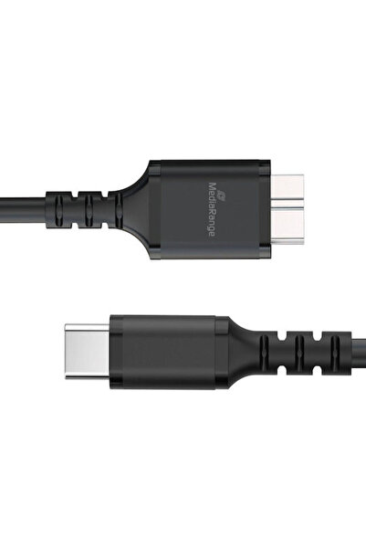 MediaRange Καλώδιο USB 3.0 USB-C Αρσενικό - Micro USB-B 15W PD Μαύρο 0.5μ MRC...