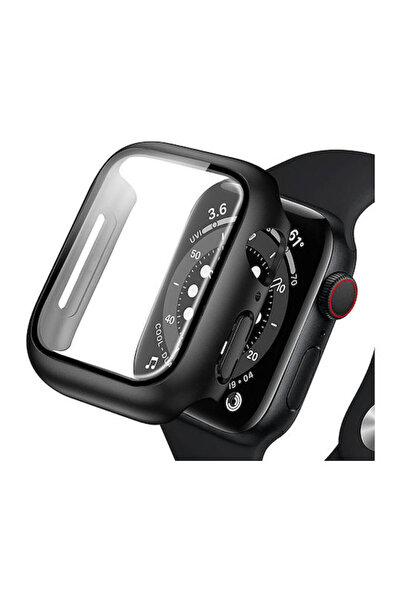 Anank Πλαστική θήκη με γυαλί σε μαύρο χρώμα για Apple Watch 41mm