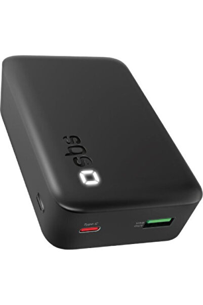 SBS Power Bank 20000mAh 20W με θύρα USB-A και θύρα USB-C Power Delivery Μαύρο