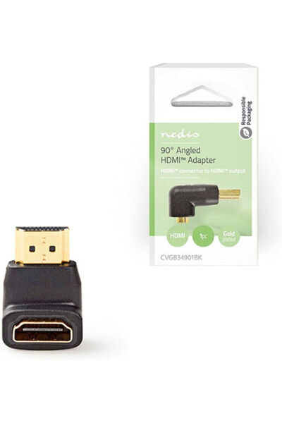 Nedis Μετατροπέας HDMI αρσενικό σε HDMI θηλυκό 1 τεμάχιο CVGB34901BK
