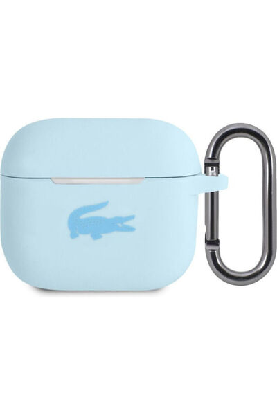 Lacoste Θήκη σιλικόνης με μπρελόκ μπλε για Apple AirPods 3