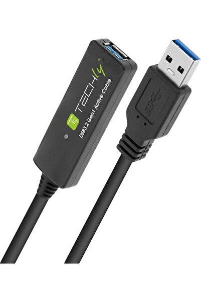 Techly Υπερταχύτητα+ USB 3.2 5Gbps Ενεργό Καλώδιο Επαναλήπτη 10μ Επέκταση USB-A