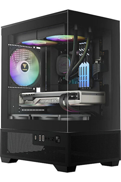 gamdias AURA GC9M Elite Gaming Κουτί Υπολογιστή Micro Tower με Πλαϊνό Παράθυρ...