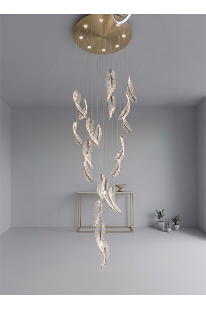 spolux Modern Lighting,Luxury Linear Chandelier, 3 colors LED Light with Remo...
