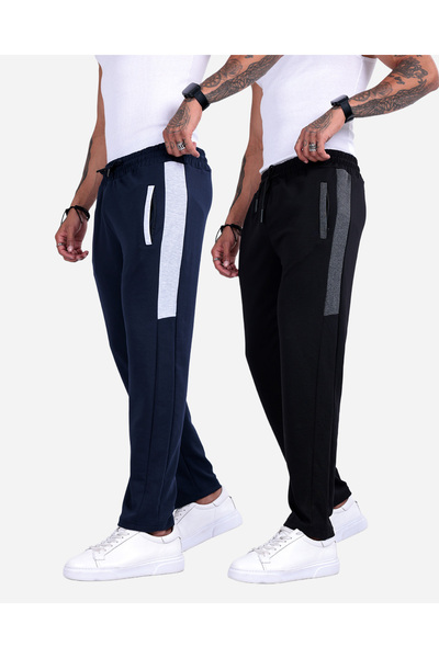 3MODA Men's Straight Leg Relaxed Fit Sweatpants - Set of 2