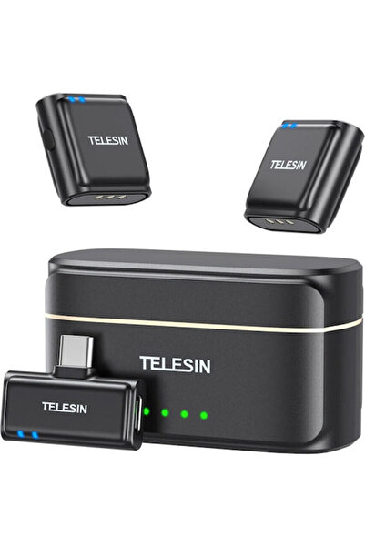 TELESIN P5-MCP-01 Σετ Ασύρματο Δυναμικό Μικρόφωνο με Bluetooth Τζουρναλιστικό...