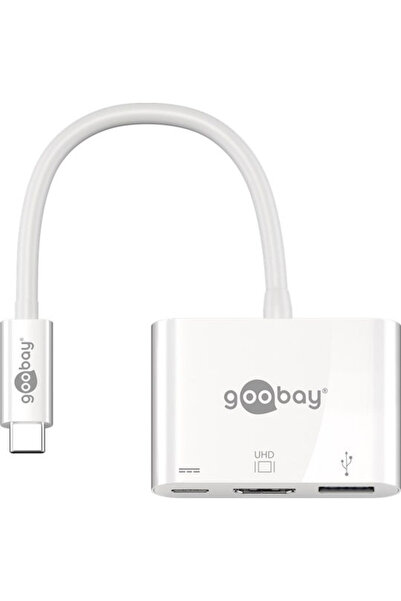 goobay Σταθμός σύνδεσης USB-C με HDMI 4K PD Λευκό (62104)