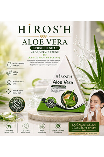 HİROS'H Onarıcı Etkili Aloe Vera Özlü Doğal Katı Sabun