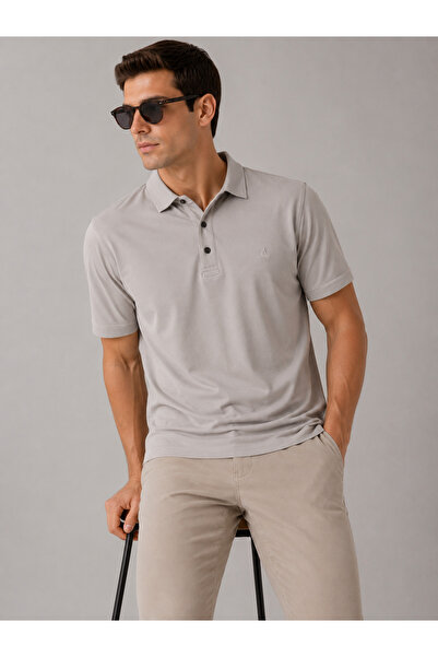 RAFF MAĞAZA Lyocell Rayon Fabric Blended Polo Collar T-Shirt