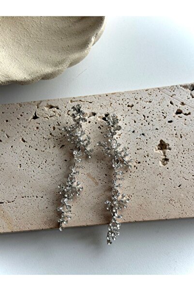 Sallantılı Mardin küpe Silver