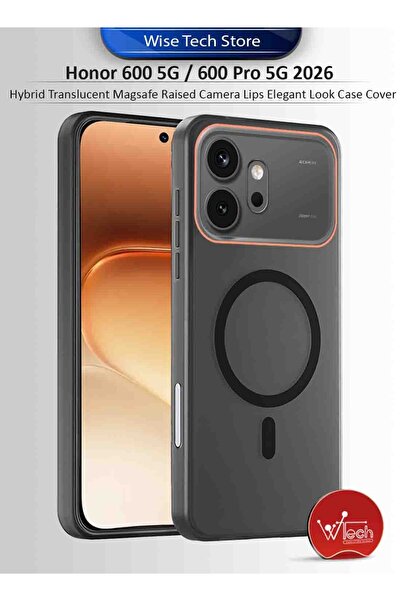 Wtech غطاء حماية هجين شفاف لهاتف Honor 600 5G / 600 Pro 5G 2026 مع شحن مغناطي...