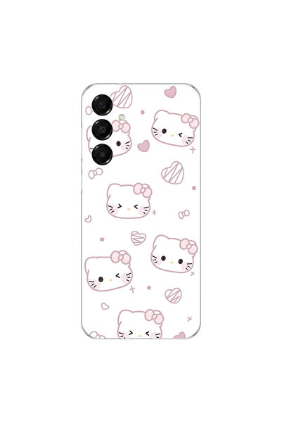 PPKin Samsung Galaxy A16 Uyumlu Hello Kitty Tasarımlı Şeffaf Kılıf