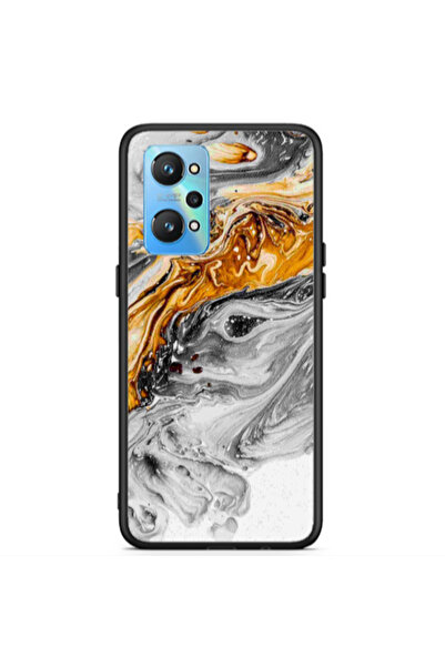 Other Realme Gt Neo 2 Marble gray Patern Black Glossy Θήκη