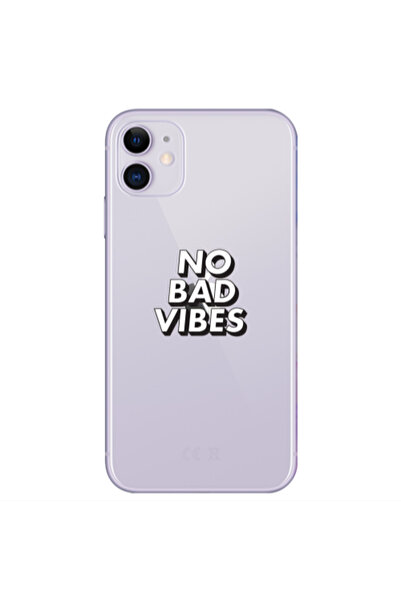Other Apple iPhone 11 No bad vibes Transparent Silicone TPU Θήκη