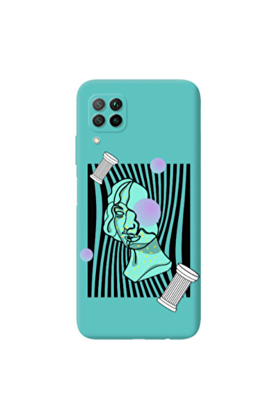 Other Huawei P40 Lite Columns Turquoise Colored Silicone TPU Θήκη
