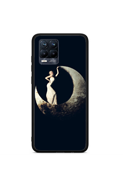 Other Realme 8 i Woman in moon Black Glossy Θήκη
